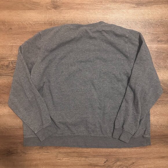 Nike Crewneck Sweater Mens XXL Gray Long Sleeve Cotton Polyester Sweatshirt - Picture 2 of 7